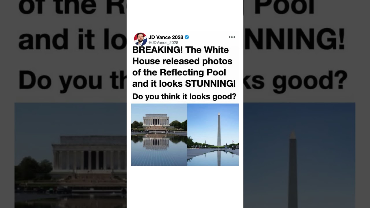 White House Reveals Stunning Reflecting Pool Photos 🇺🇸 | America Reacts!