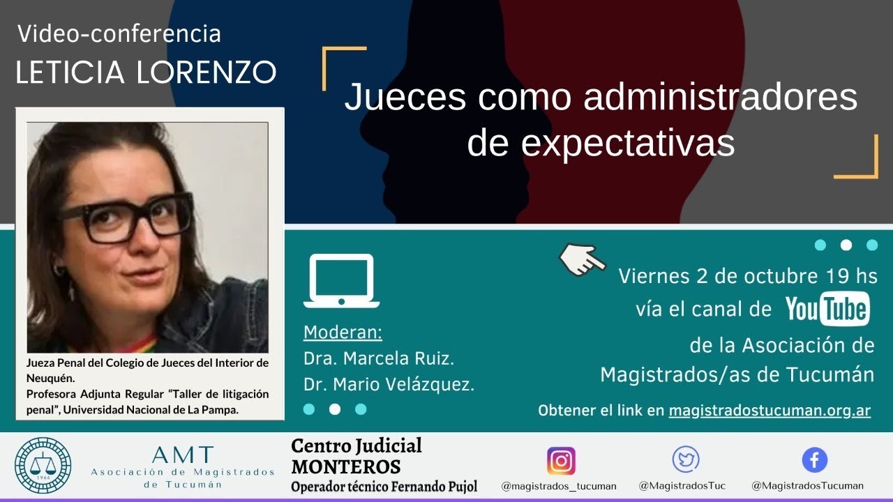 Dra. Leticia Lorenzo - Jueces como administradores de expectativas