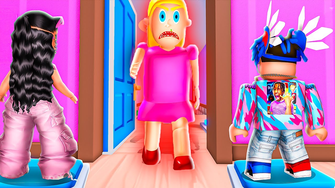 TEAMWORK ESCAPE Evil MOM Obby! (Roblox)