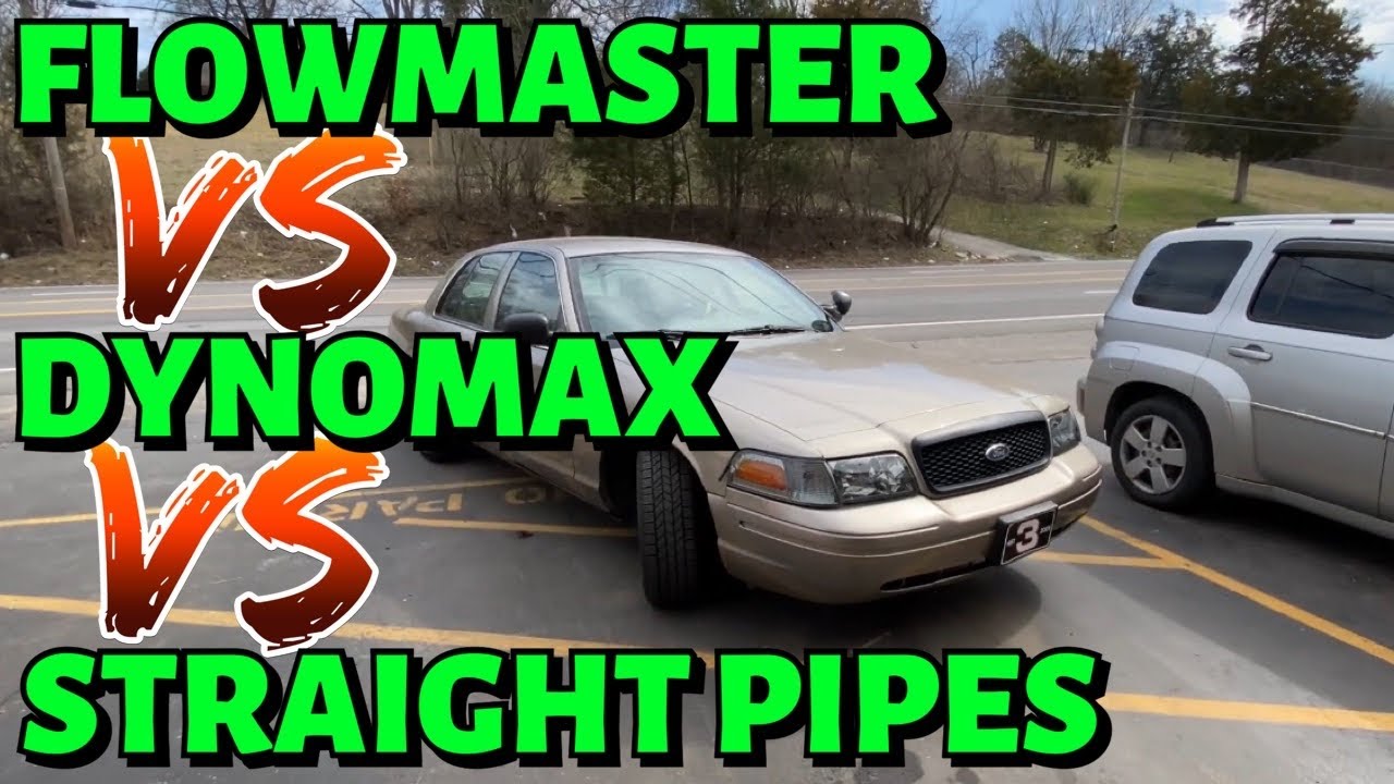 Mercury Grand Marquis 4.6L V8: DYNOMAX RACE BULLETS Vs FLOWMASTER FLOW FX Vs STRAIGHT PIPES!