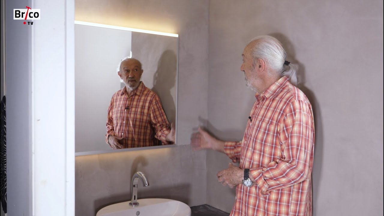 Appliquer du béton ciré sur un mur et un plan lavabo - Tuto bricolage avec Robert