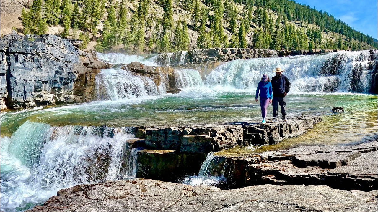 Kootenai Falls and the Swinging Bridge in 4K