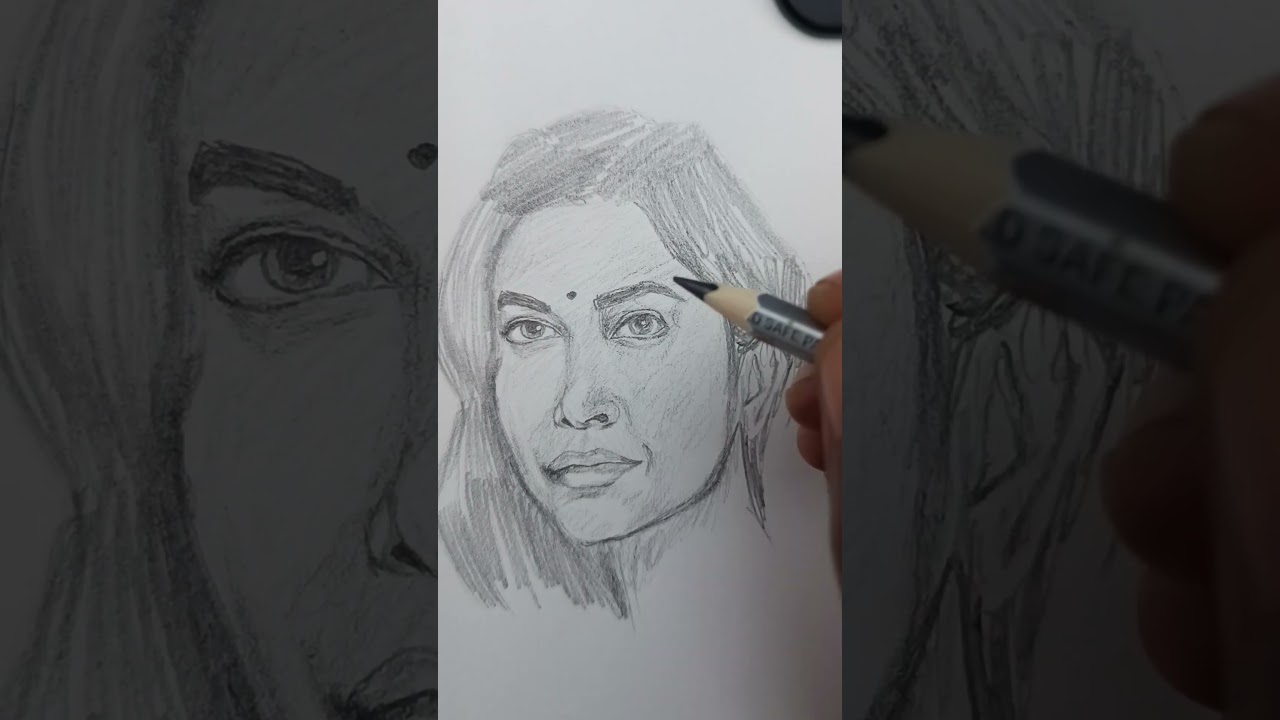 free hand portrait practice