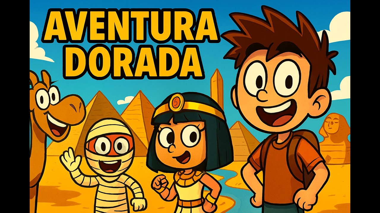 Un viaje animado a egipto con amigos caricaturescos/ideal para verlo en familia./4k.