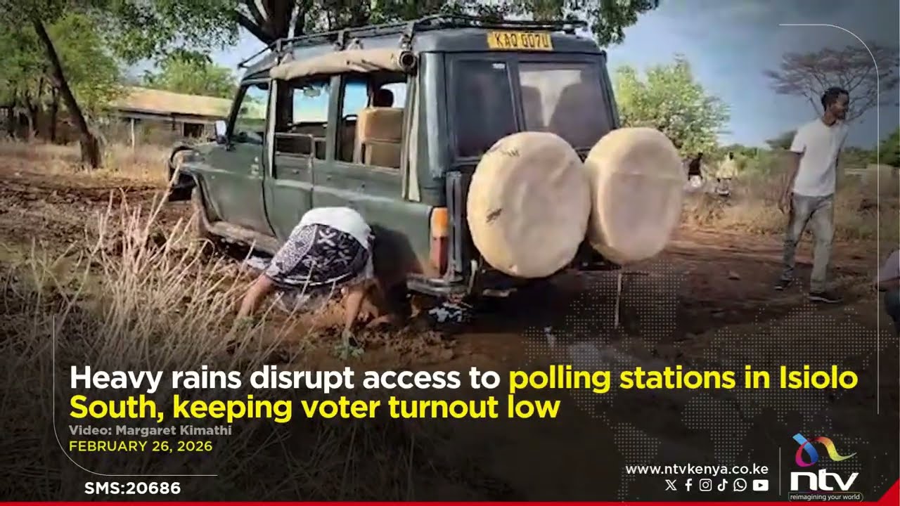 Heavy rains disrupt access to polling stations in Isiolo South, keeping voter turnout low
