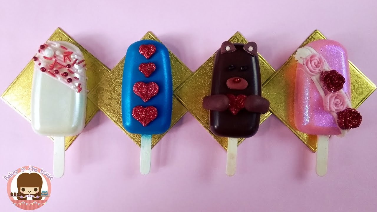 CAKEPOP TIPO MAGNUM PARA SAN VALENTIN | CAKESICLE