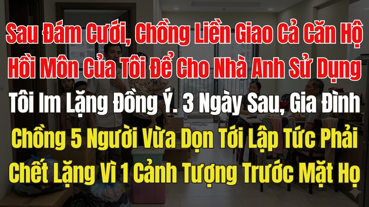 Chồng giao cả căn hộ hồi môn của tôi cho Nhà Anh Ta. Tôi chỉ im lặng. Ba ngày sau, gia đình 5 người