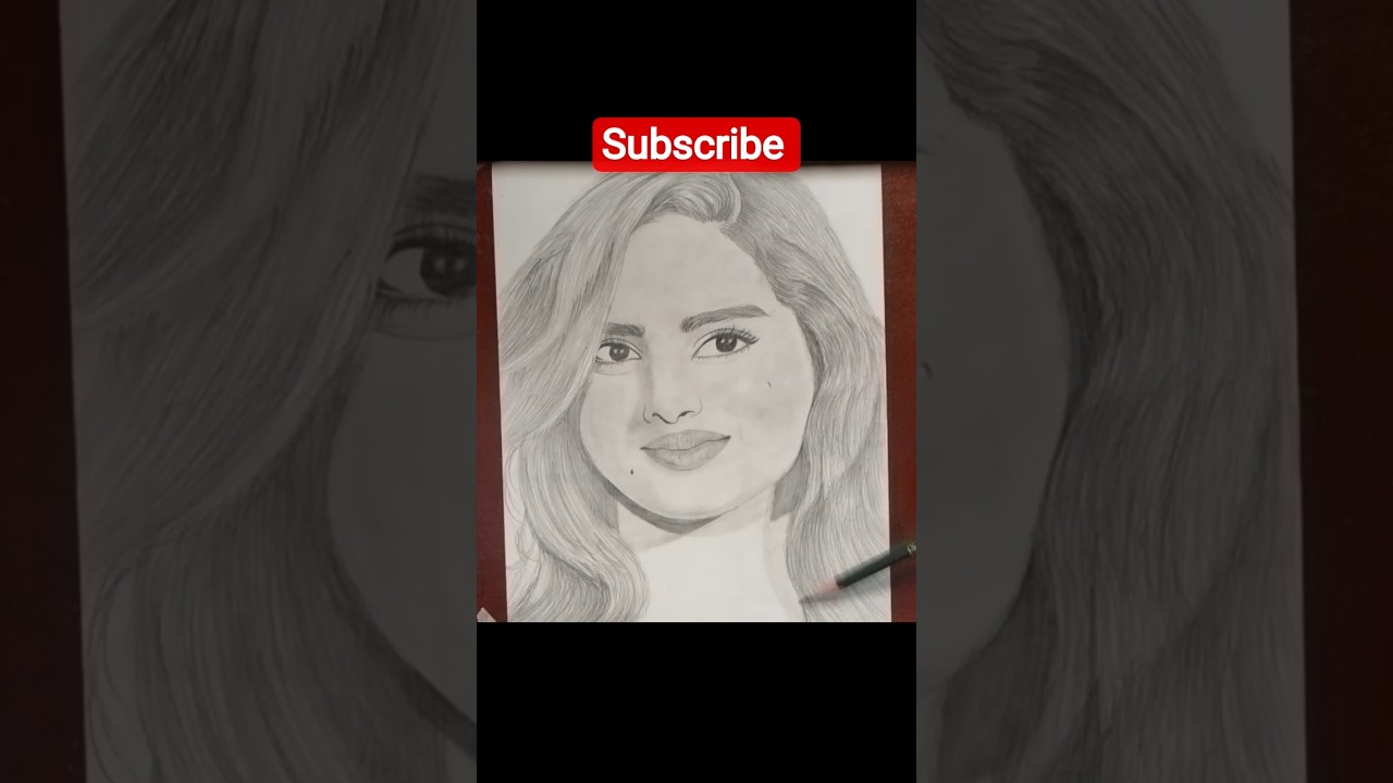 ✨ Ayesha Khan Portrait Drawing ✍️🖤 | Realistic Pencil Sketch 🎨 