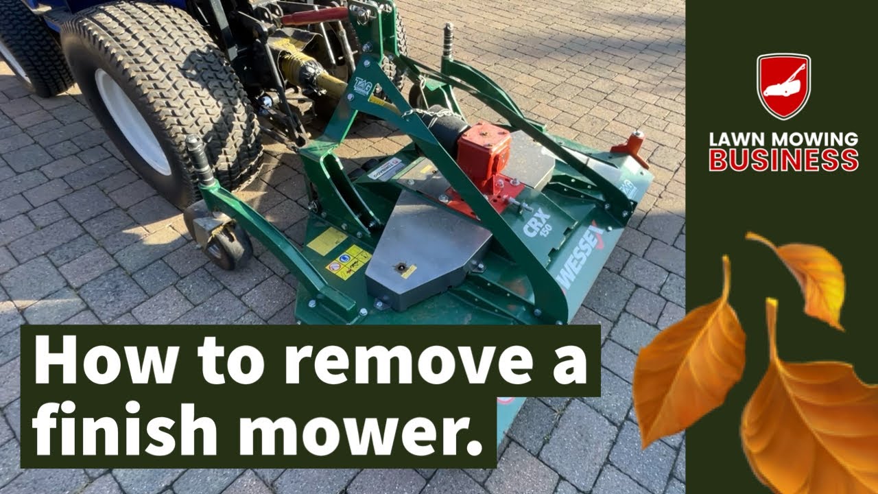 How to remove a rear-mounted mower implement from a tractor (Wessex CRX 150).