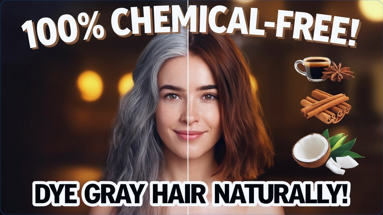 Dye Your Hair Brown Naturally & Cover Gray Hair 100% Without Chemicals | DIY Miracle Hair Dye!
