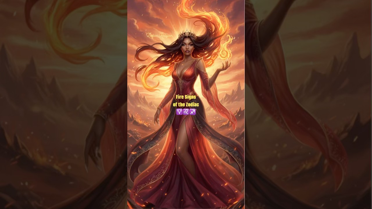 Fire Signs of the Zodiac ♈️♌️♐️ #zodiacsign #zodiac #aries #leo #sagittarius #firesigns #zodiak