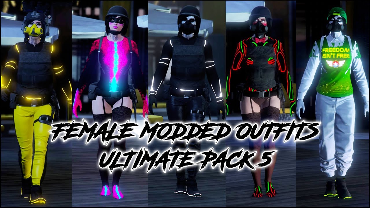 [ULTIMATE PACK 5] 20 Female Modded Outfits GTA 5 Online [PS4/XBOX ONE/PC]