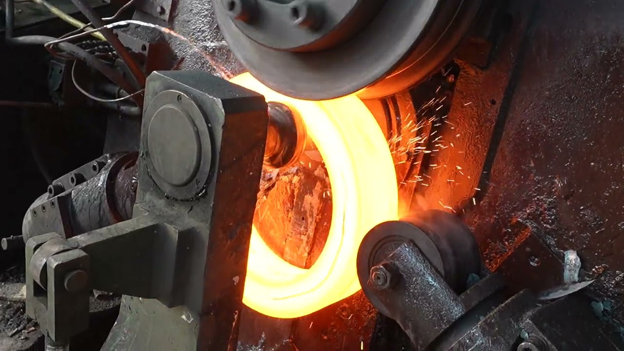 Inside the global forge hub factory Ring Rolling Process Up Close #industrial #forge #forging