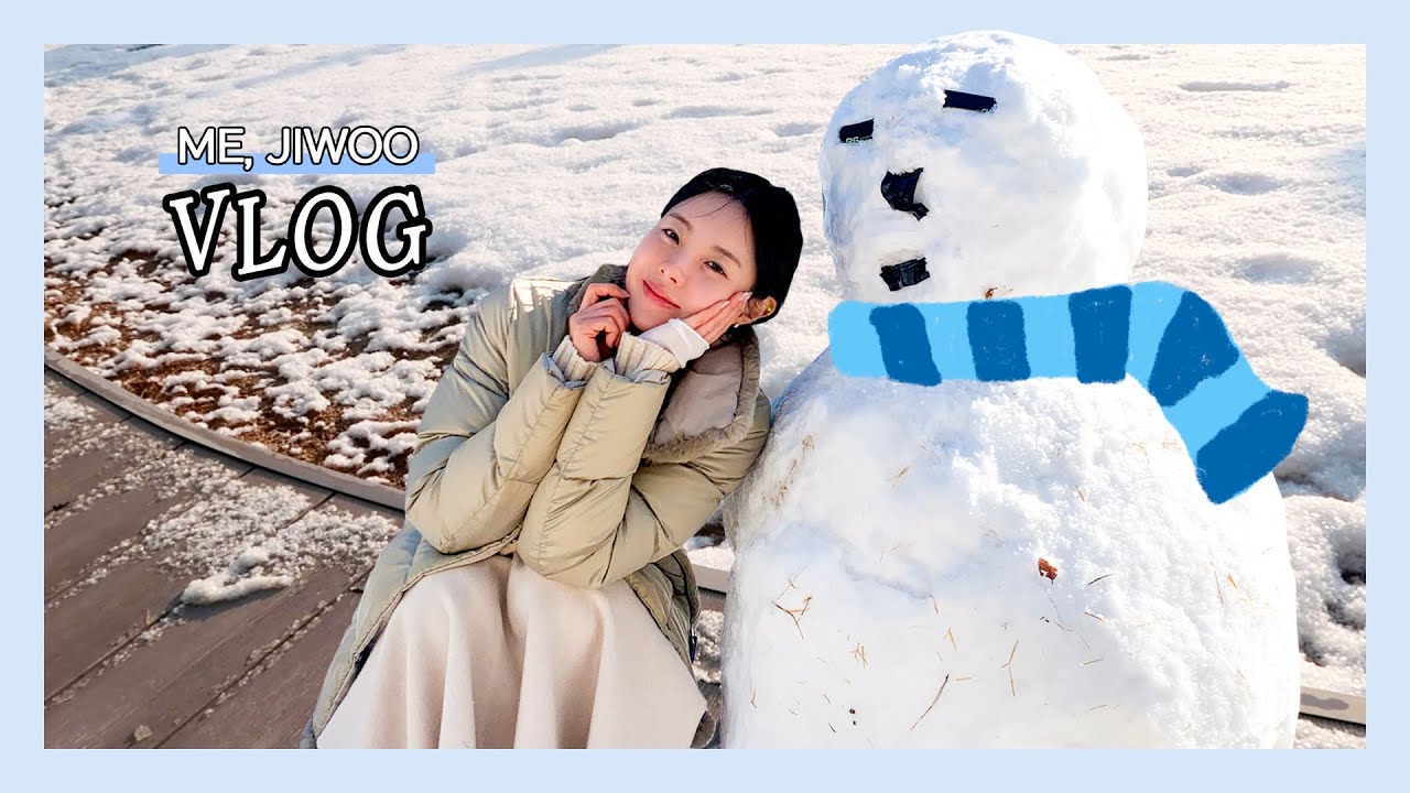 지우의 새해&생일 맞이 본가에서 힐링 | 눈사람 만들기 ☃️(ENG)