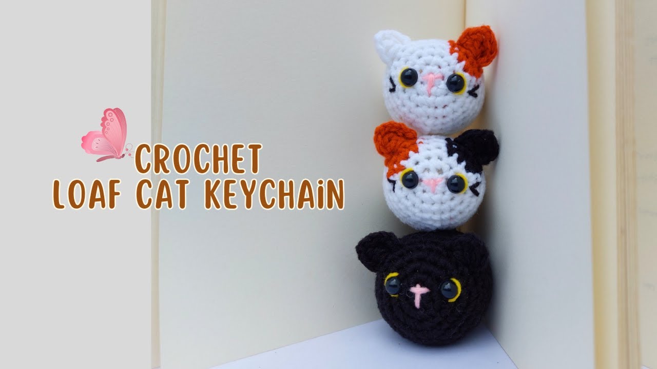 How To Crochet Loaf Cat Tutorial | Easy Mini Cat DIY Keychain Pattern