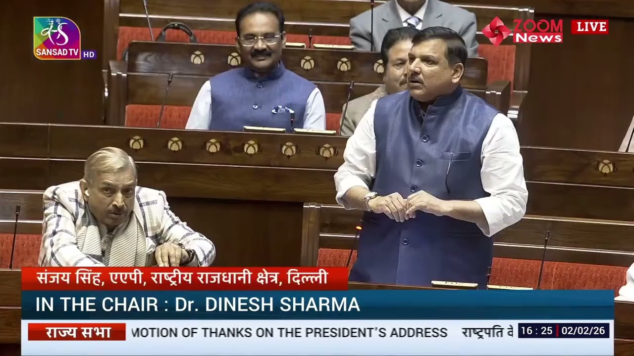 Sanjay Singh’s Sharp Speech in Rajya Sabha | Debate on President’s Address | Parliament