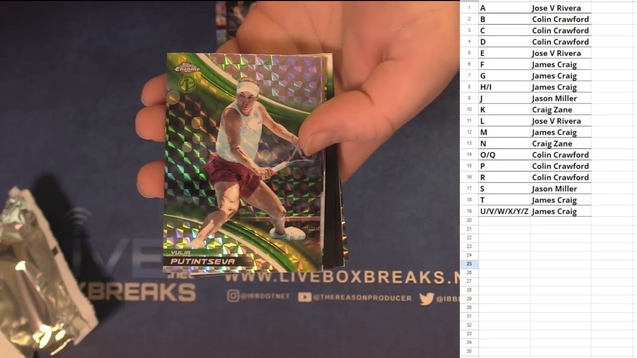2025 Topps Chrome Tennis Breakers Delight Box Break #14 LBB