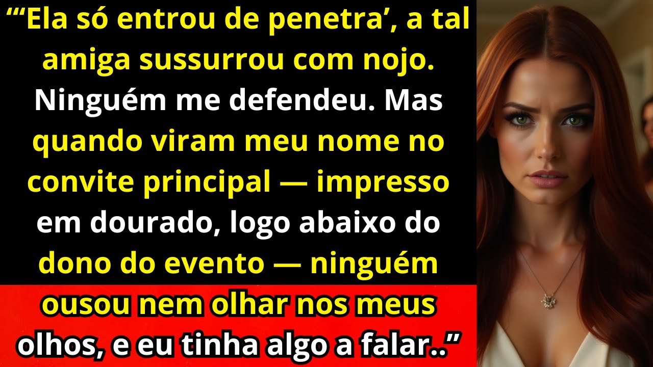 “‘Ela só entrou aqui de penetra’, disse a amiga do meu marido no coquetel — até gritarem meu nome..”