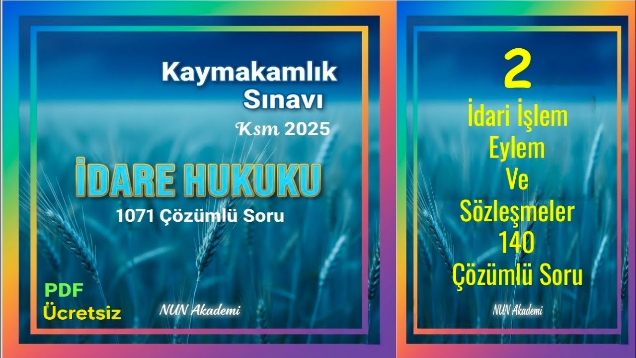 İdari İşlem, Eylem Ve Sözleşmeler 140 Soru | İdare Hukuku Soru Çözümü 2 | Kaymakamlık Sınavı 2025