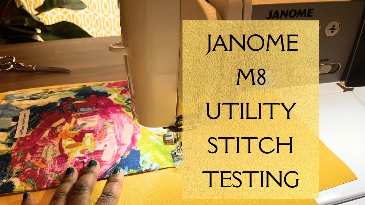 Janome M8 Continental Sewing Quilting Machine - Testing Various Fabrics with the Utility Stitch on