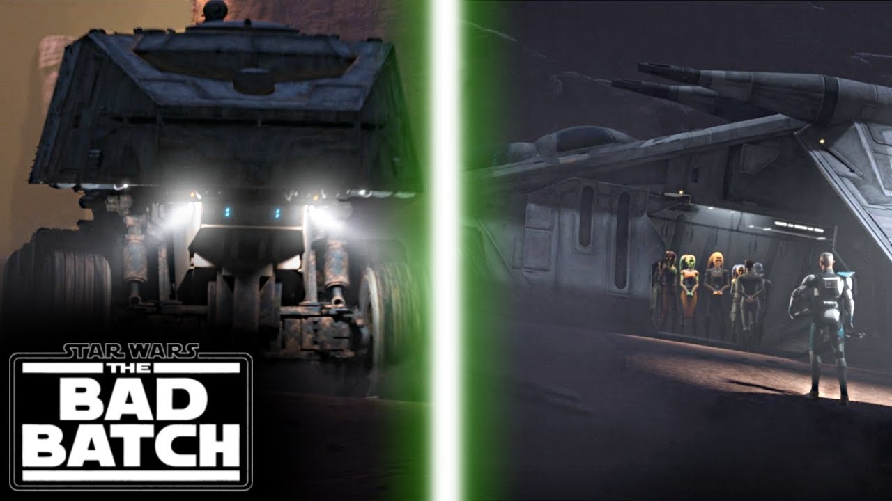 Clone Wars Era Vehicles that showed up in The Bad Batch Episode 11 (LAAT Gunships and Turbo Tanks)