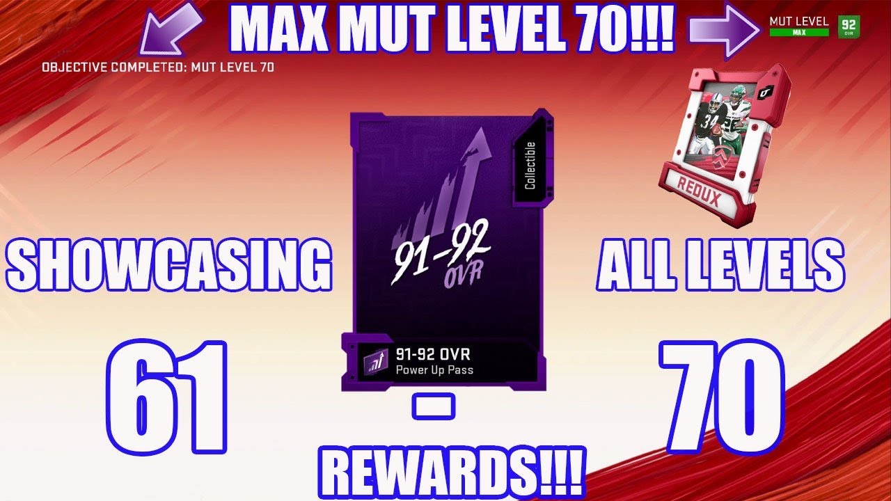 MAXED Level 70 Reached! All Level Rewards Showcased! - Madden 20 Ultimate Team
