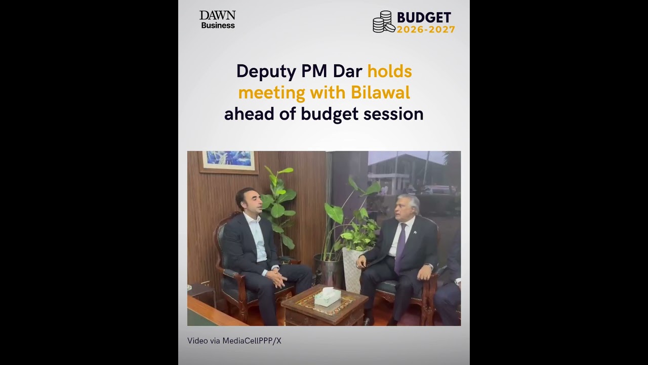 Deputy PM Dar holds meeting with Bilawal ahead of budget session
