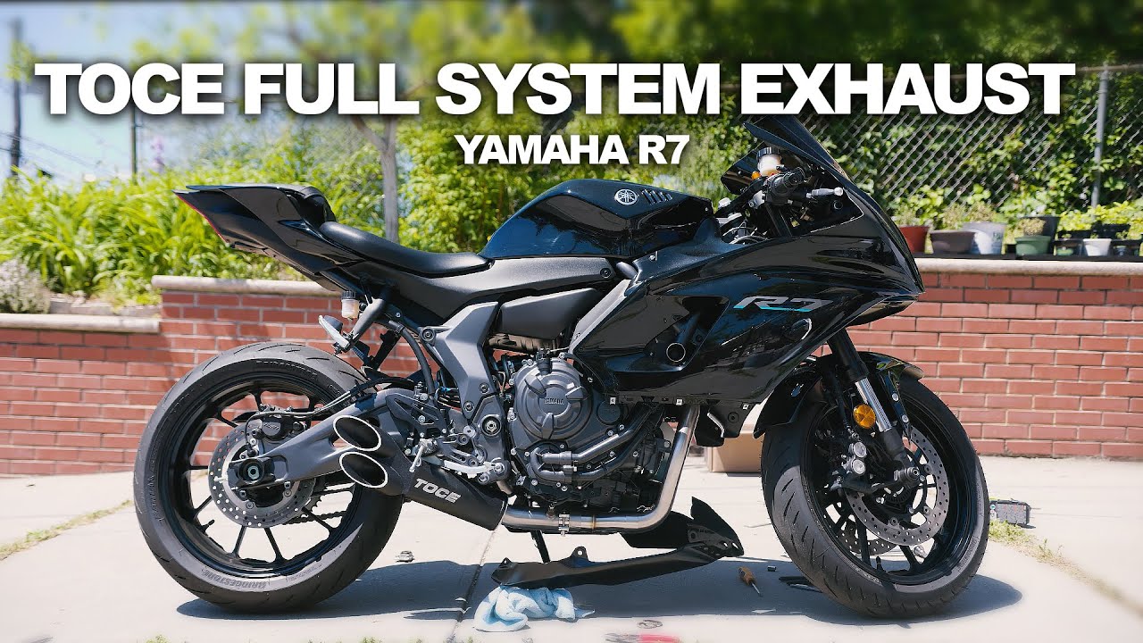 2023 Yamaha R7 Toce Performance Razor Tip Exhuast Install (Sound Comparison)