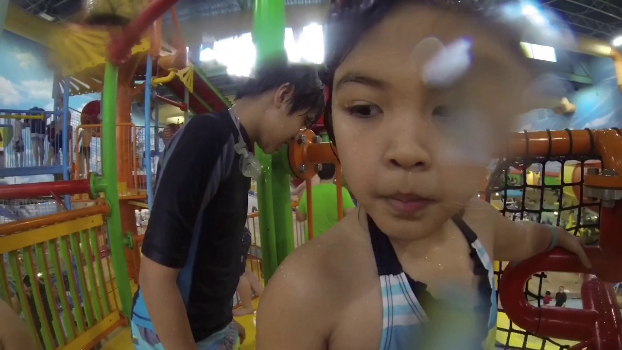 Chloe on water slides