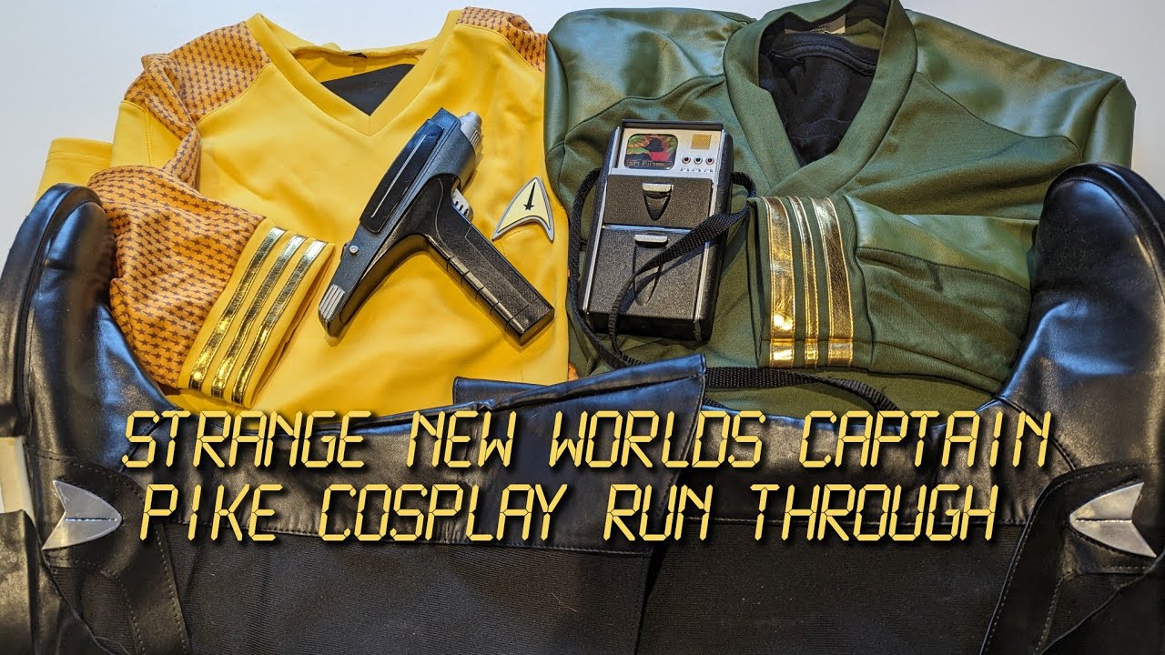 Star Trek Strange New Worlds Captain Pike cosplay run through with costs