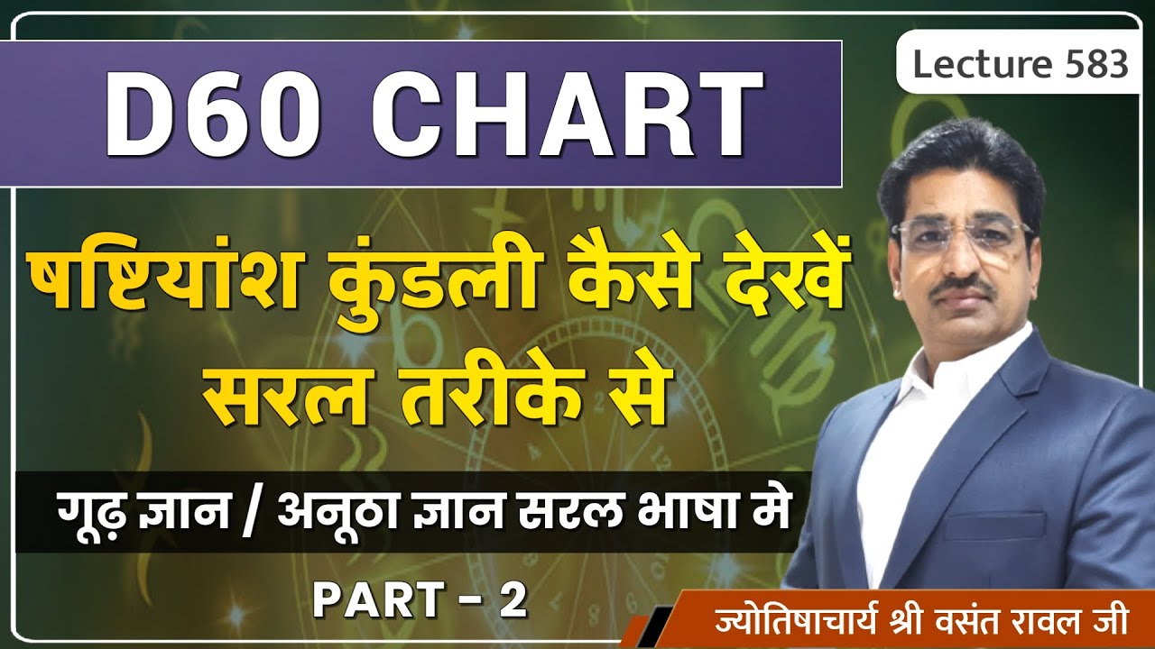 D60 chart#डी६० चार्ट#षष्टियांश कुंडली कैसे देखी जाती हे PART 2 lecture 583