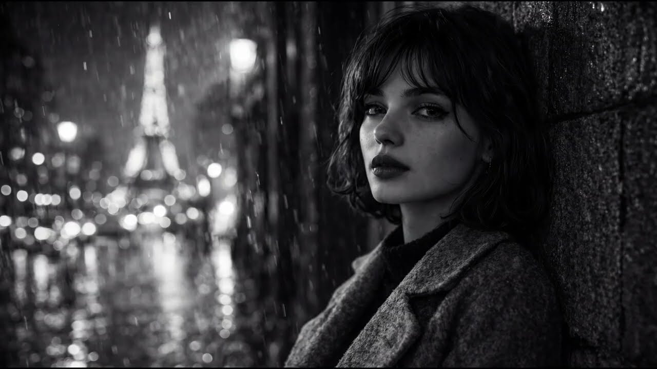 Paris After Midnight 🌙 Vintage French Chanson | Rainy Paris Night