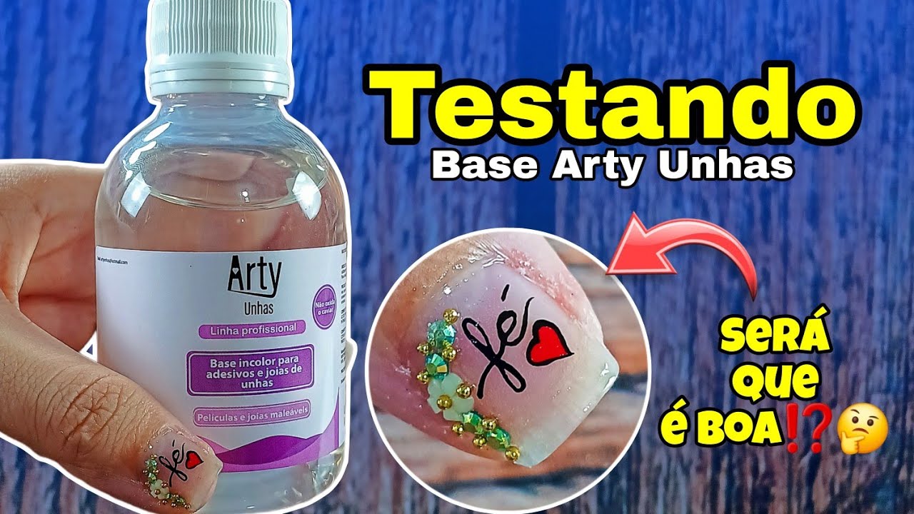 TESTANDO BASE ARTY UNHAS EXCLUSIVA PARA ADESIVETES E JOIETES⁉️🤔 agadesivosdeunhas