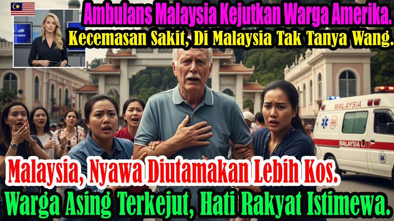 Orang Amerika terkejut sistem kesihatan Malaysia: ambulans percuma, seluruh bandar beri laluan nyawa