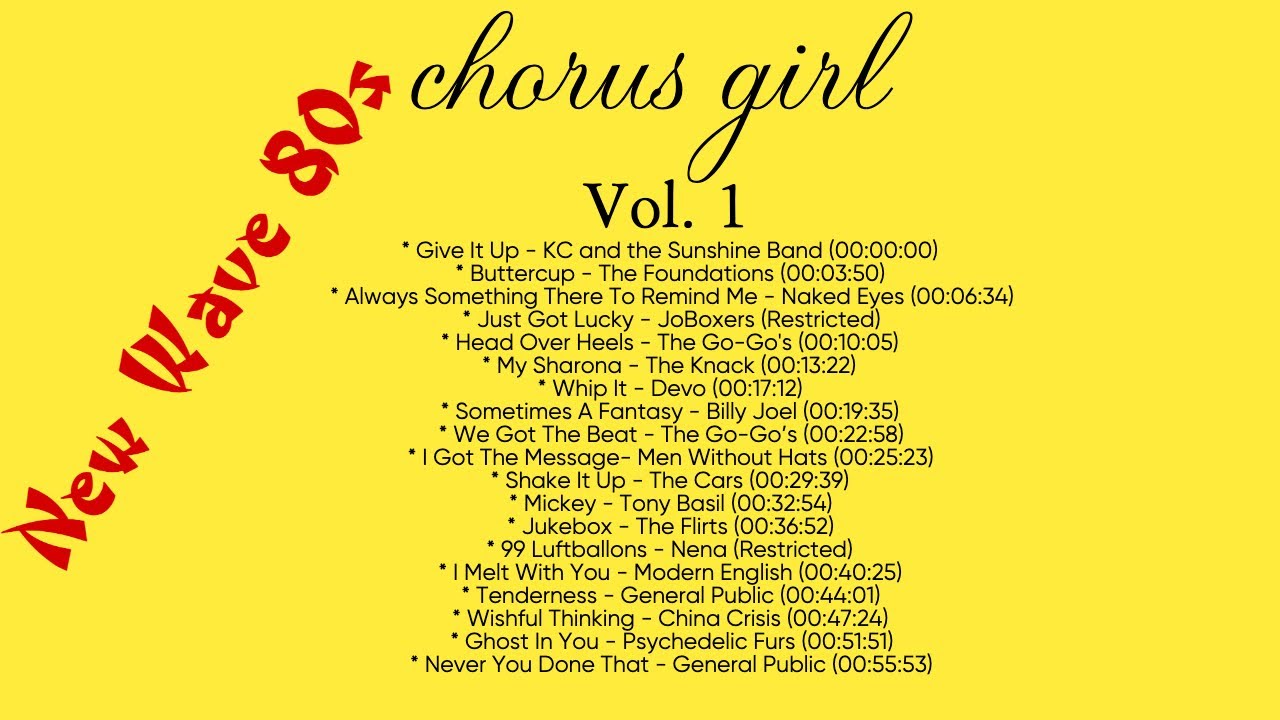NON-STOP: Chorus Girl Vol. 1 - The BEST of 80s - New Wave 80s - #newwave #newwave80s #chorus
