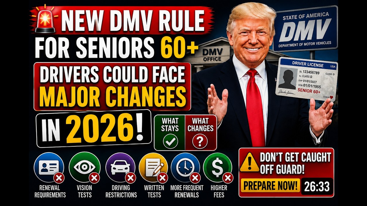 🚨 NEW DMV Rule for Seniors 60+ &mdash; Drivers Could Face Major Changes in 2026!
