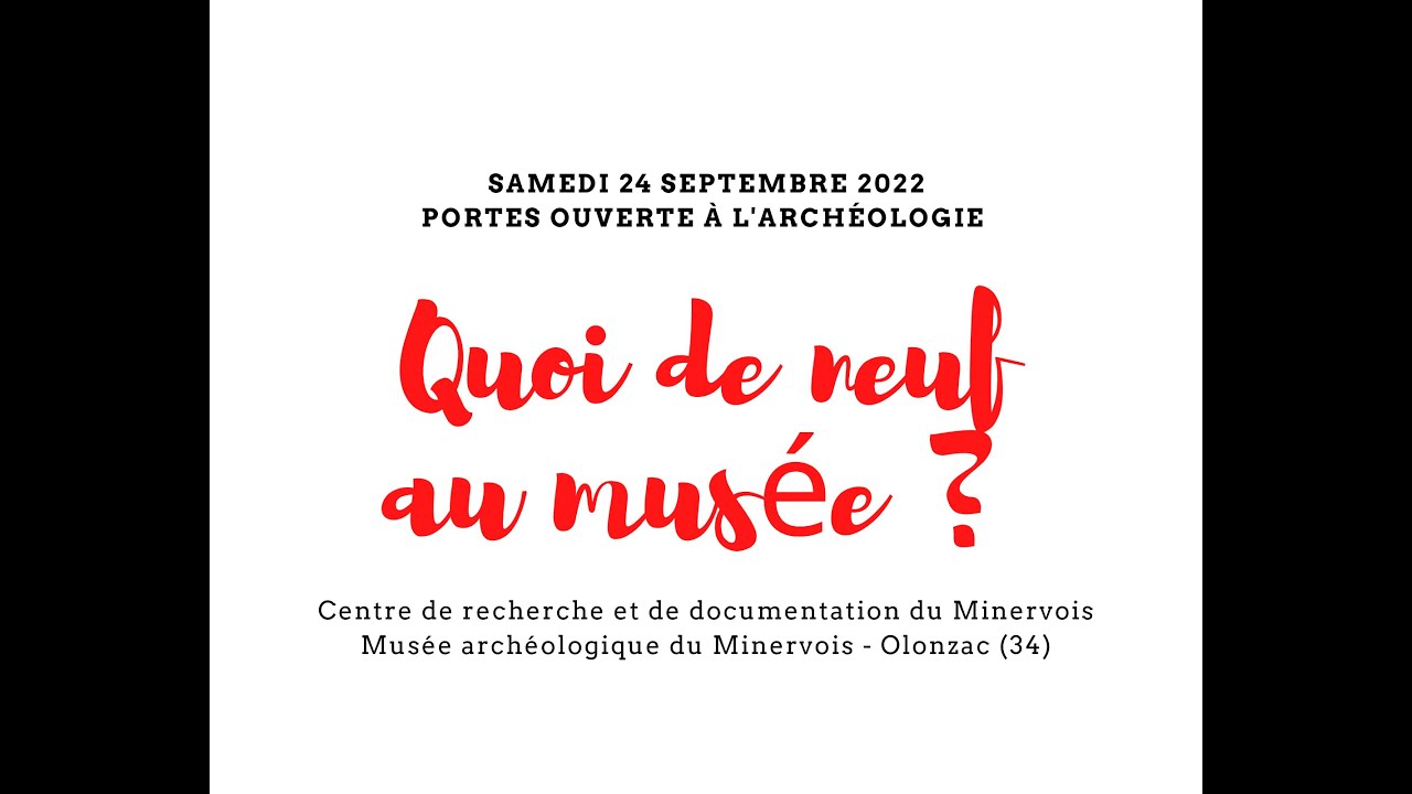7. 24 septembre 2022, Quoi de neuf au mus&eacute;e ? avec Lionel Izac