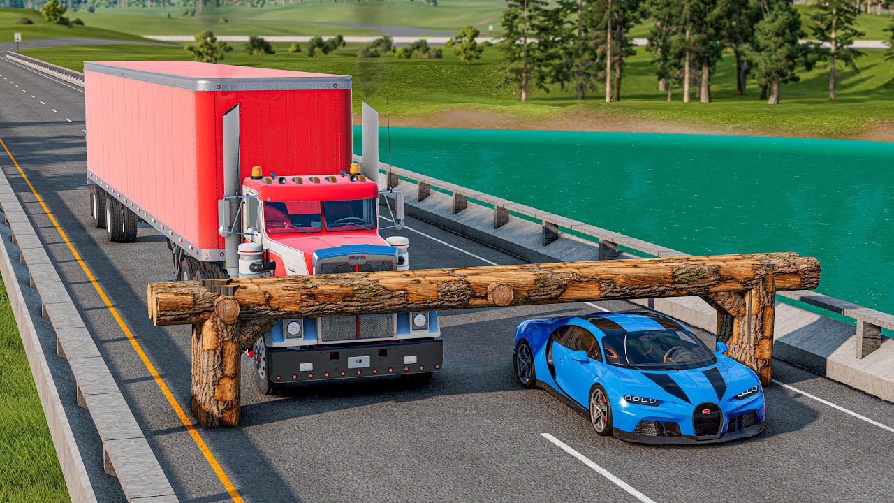 Cars vs Log Trap  #3 Challenge Ends in Total Destruction! | BeamNG.Drive