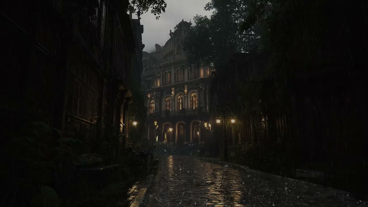 Quiet Rain in the City at Night – Soothing Sounds for Deep Sleep and Relaxation