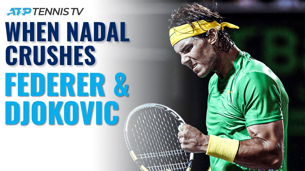 Four Times Nadal Crushed Federer & Djokovic 🔥