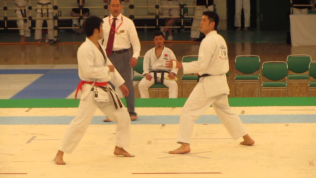 JKA 56th All Japan Kumite Inokoshi vs Chubachi 　第56回協会全国　猪越選手 対 忠鉢選手(途中から）