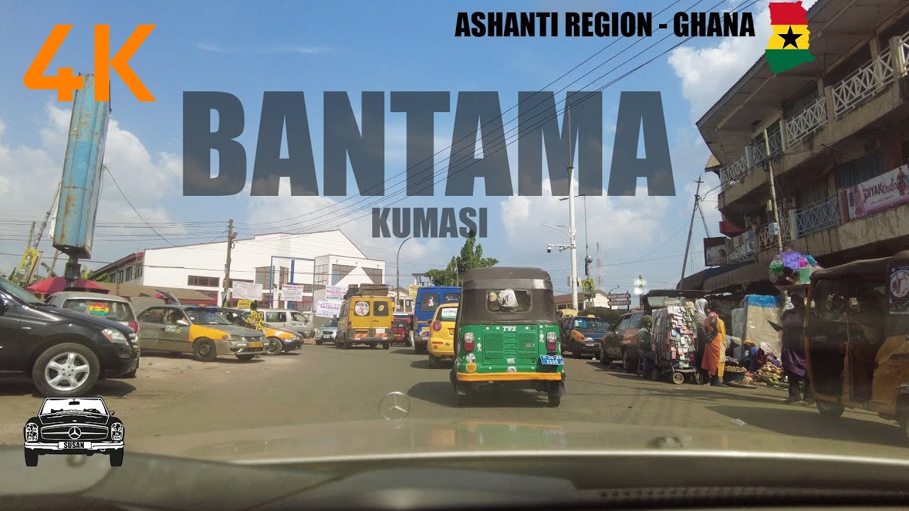 Bantama Drive Tour Kumasi Ghana 4K