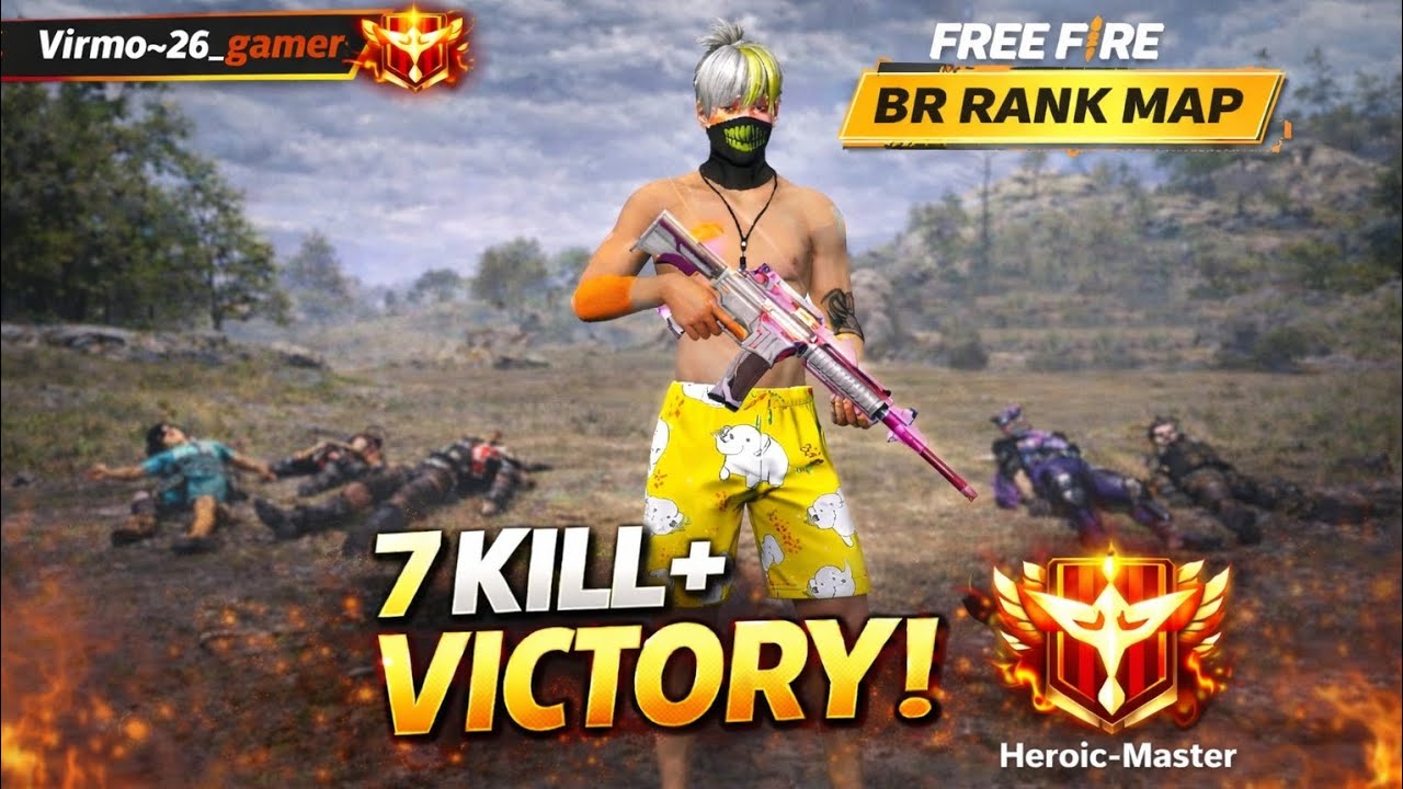 BR RENK PUSH HEROIC-MASTER 7-KILL++++++++ VICTORY@Virmo26_gamer #freefire #viral #mostpopular 