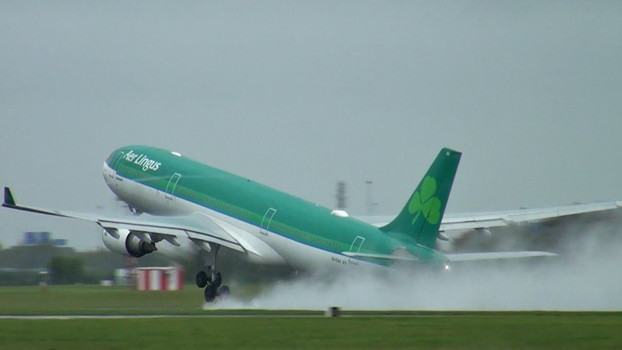 Aer Lingus A330 wet takeoffs (Dublin)