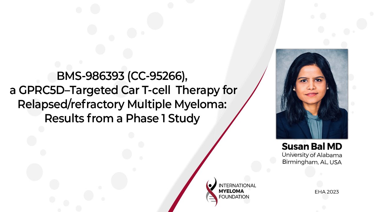 GPRC5D-Targeted CAR T-Cell Therapy for RRMM: Phase 1 Study Outcomes of BMS-986393 (CC-95266)