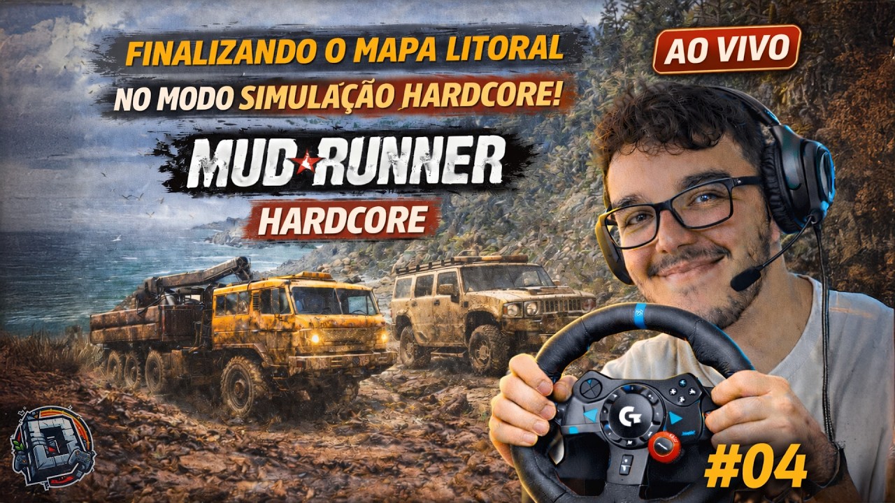 Bora finalizar o mapa do LITORAL em MUD RUNNER (Modo Simulação)🔴 AO VIVO