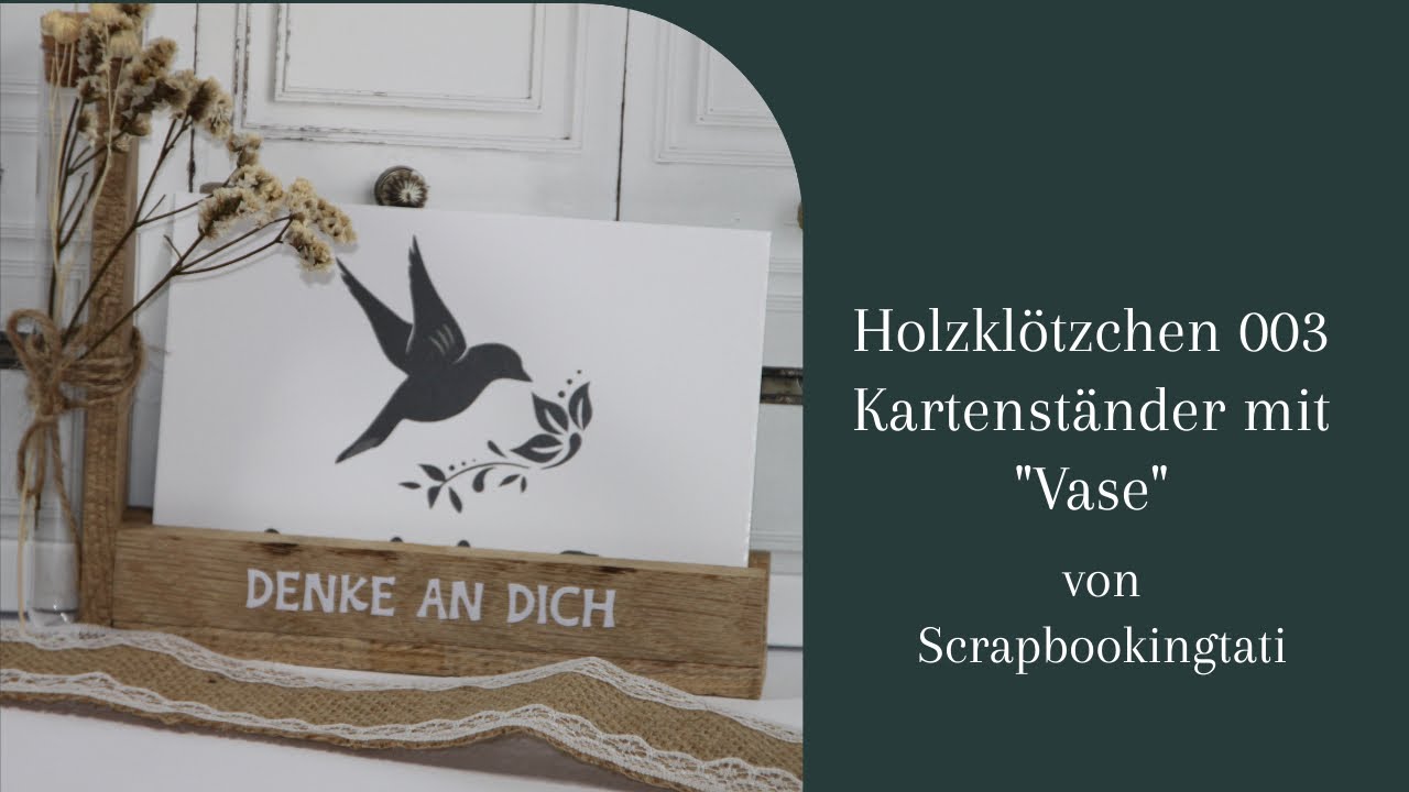 Holzklötzchen 003 / Kartenständer mit 