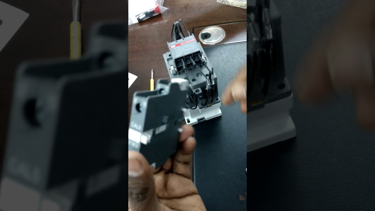 Installing ABB Auxiliary Contact on ABB UA75-30 Contactor