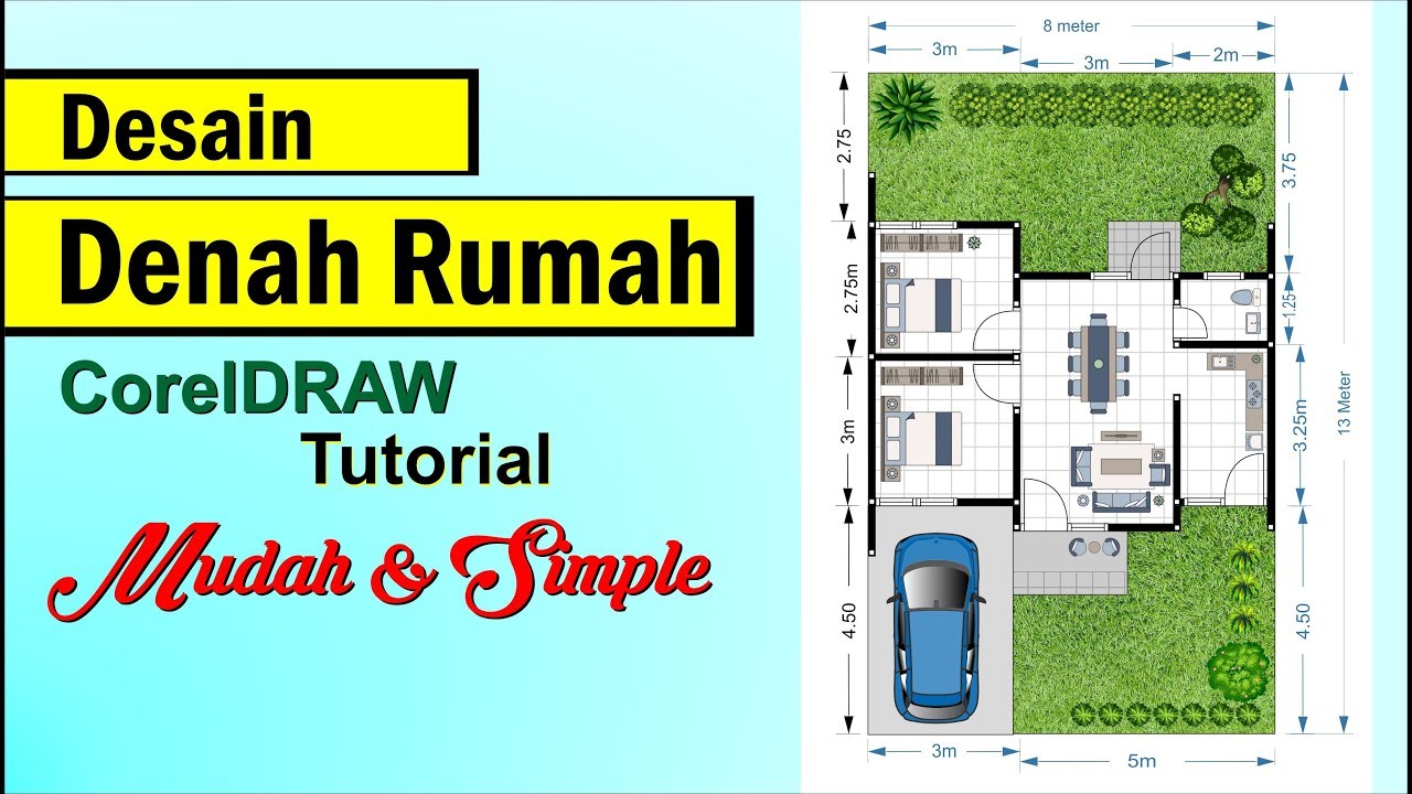 Desain Denah Rumah dengan CorelDraw - Tutorial Coreldraw