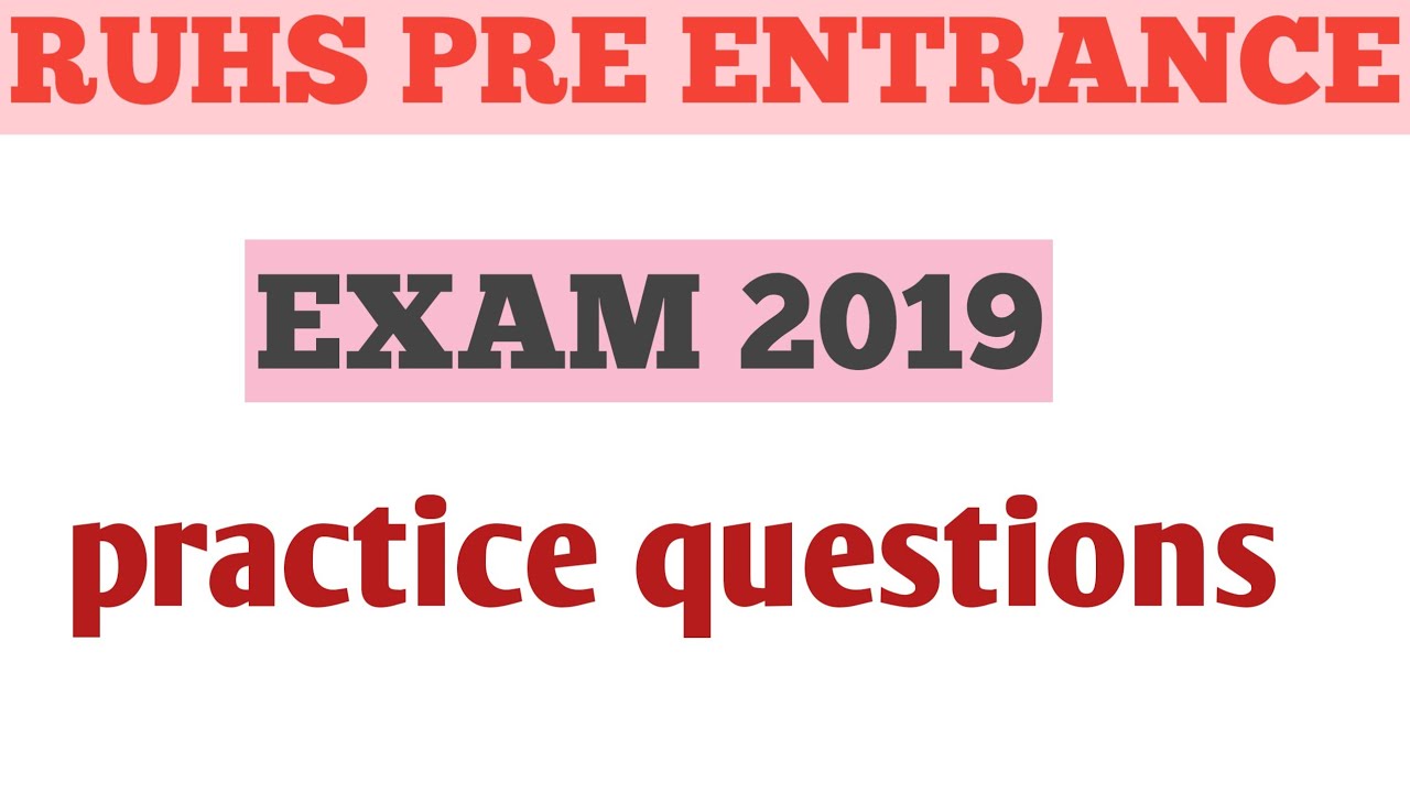 Ruhs bsc nursing Entrance Exam biology preparation